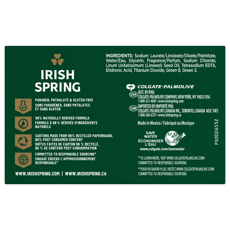 IRISH SPRING Soap (1Pack/3Units)